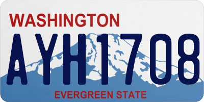 WA license plate AYH1708