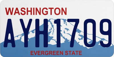 WA license plate AYH1709