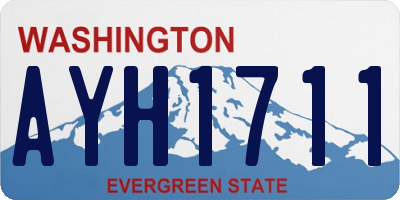 WA license plate AYH1711