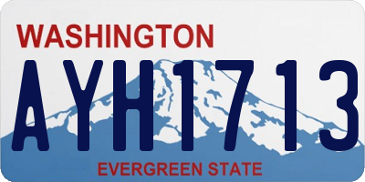 WA license plate AYH1713