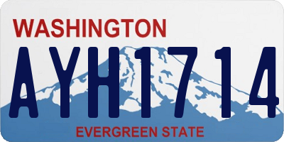 WA license plate AYH1714
