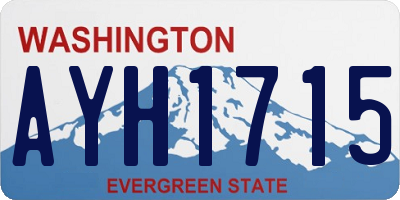 WA license plate AYH1715