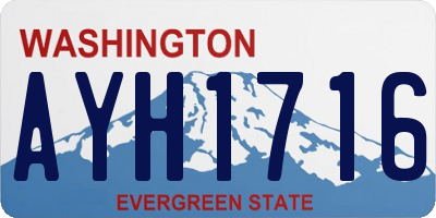 WA license plate AYH1716