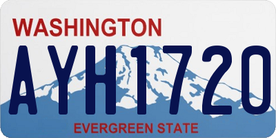 WA license plate AYH1720