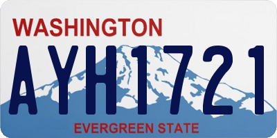 WA license plate AYH1721