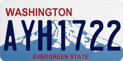 WA license plate AYH1722