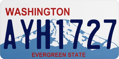 WA license plate AYH1727