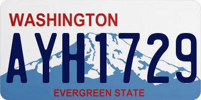 WA license plate AYH1729