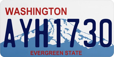 WA license plate AYH1730