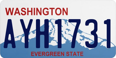 WA license plate AYH1731
