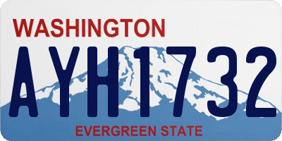 WA license plate AYH1732