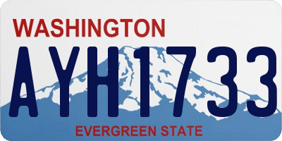 WA license plate AYH1733