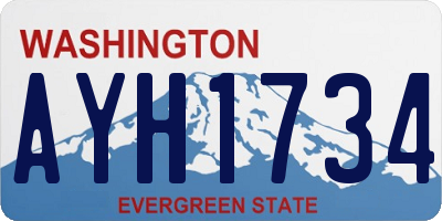WA license plate AYH1734