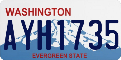 WA license plate AYH1735