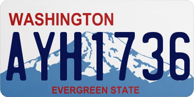 WA license plate AYH1736