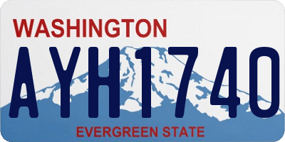 WA license plate AYH1740