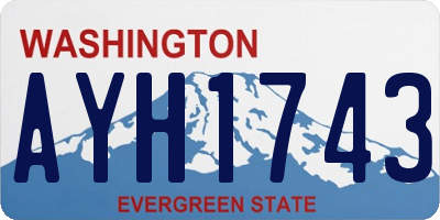 WA license plate AYH1743