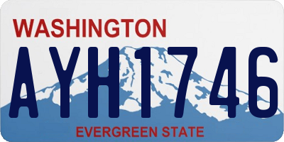 WA license plate AYH1746