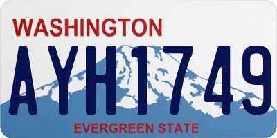 WA license plate AYH1749