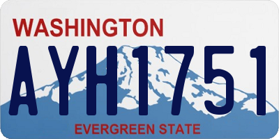 WA license plate AYH1751