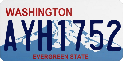 WA license plate AYH1752