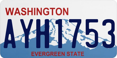 WA license plate AYH1753