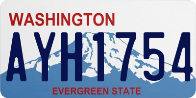 WA license plate AYH1754