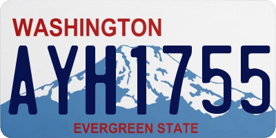 WA license plate AYH1755