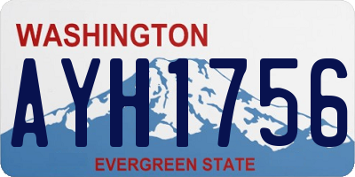 WA license plate AYH1756