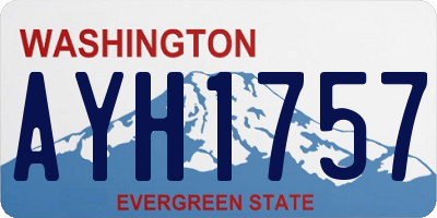 WA license plate AYH1757