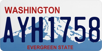 WA license plate AYH1758