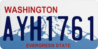WA license plate AYH1761