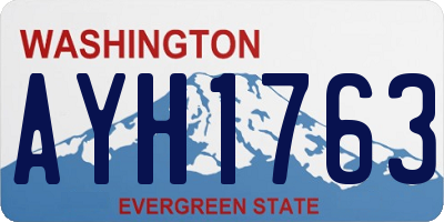 WA license plate AYH1763