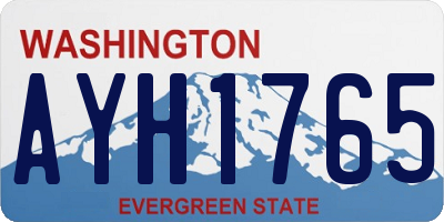 WA license plate AYH1765