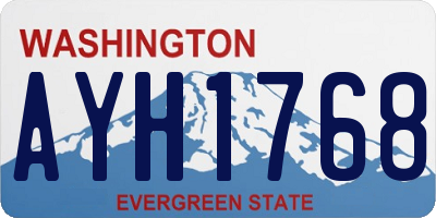 WA license plate AYH1768