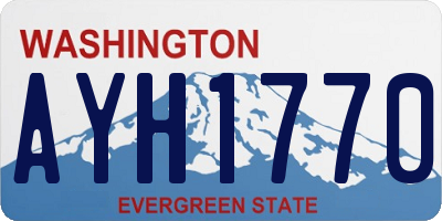 WA license plate AYH1770