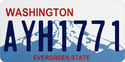 WA license plate AYH1771