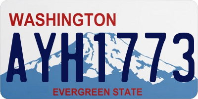 WA license plate AYH1773