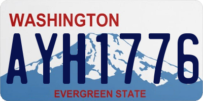 WA license plate AYH1776