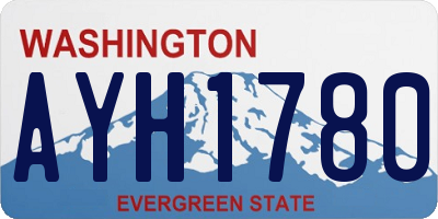 WA license plate AYH1780