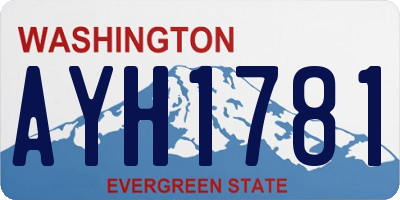 WA license plate AYH1781