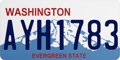 WA license plate AYH1783