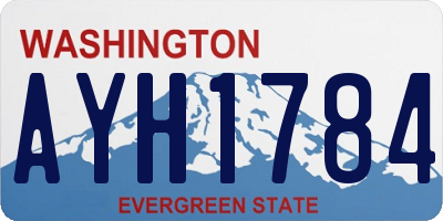 WA license plate AYH1784
