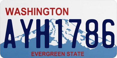 WA license plate AYH1786
