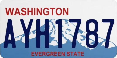 WA license plate AYH1787