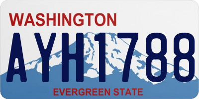WA license plate AYH1788