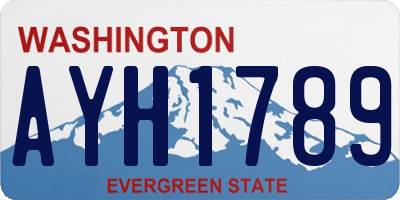 WA license plate AYH1789