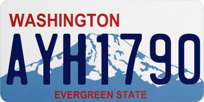 WA license plate AYH1790