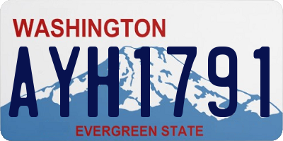 WA license plate AYH1791