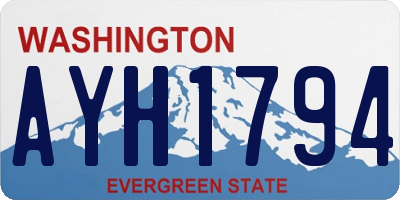 WA license plate AYH1794